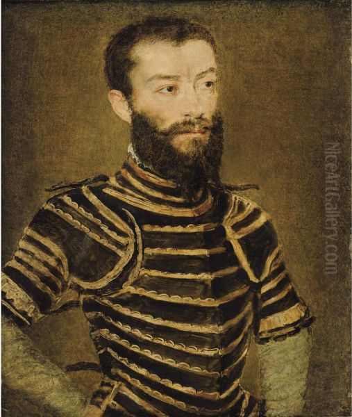 Portrait D'un Homme En Armure Oil Painting by Corneille De Lyon