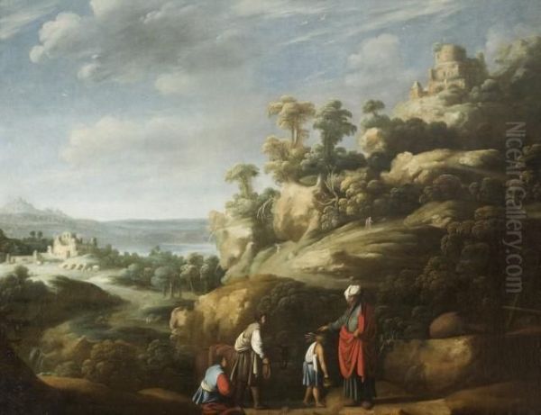 Abraham Preparant Le Sacrifice D'isaac Oil Painting by Nicolaes Cornelisz Moeyart