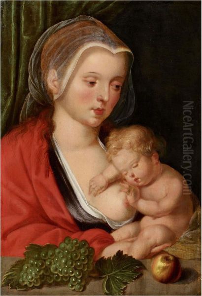 Madonna Mit Kind Oil Painting by Cornelius Van Cleve