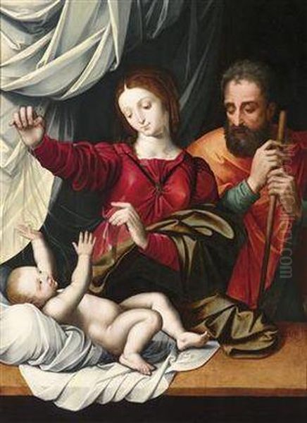 Madonna Del Velo Oil Painting by Cornelius Van Cleve