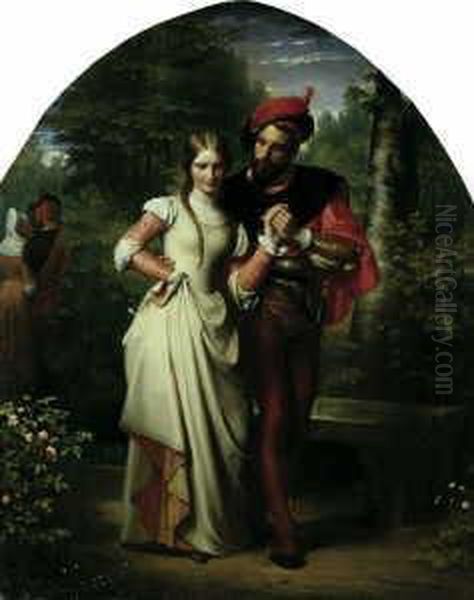 Signiert Und Datiert Mitte Rechts: Seb. Cornu/1865. Oil Painting by Sebastien Cornu