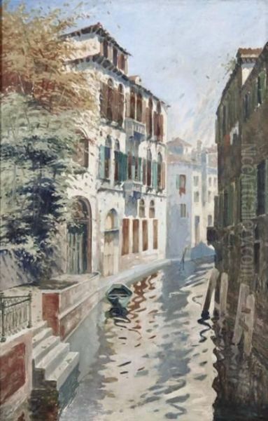 Venezia Palazzo Van Axel Oil Painting by Duilio Corompai