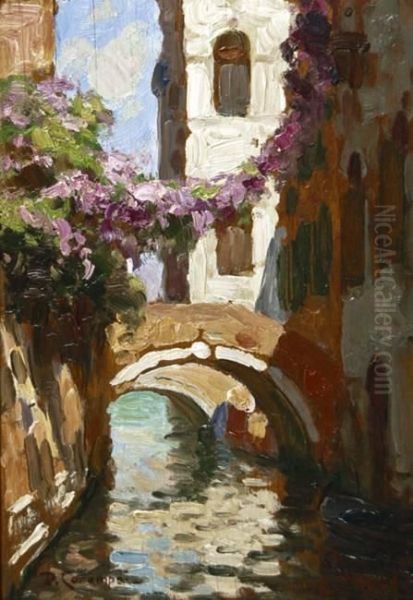 Rio Veneziano Oil Painting by Duilio Corompai