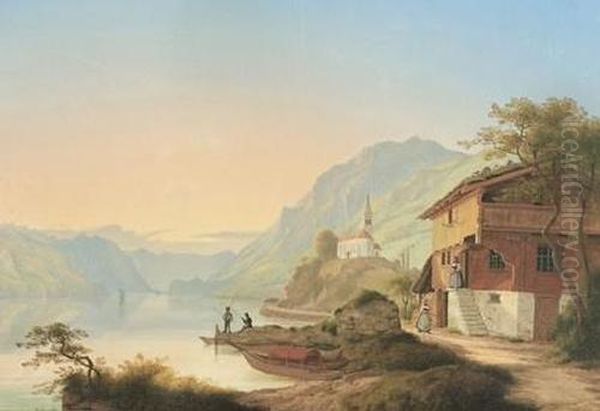 Der Brienzersee. Oil Painting by Konrad Corradi