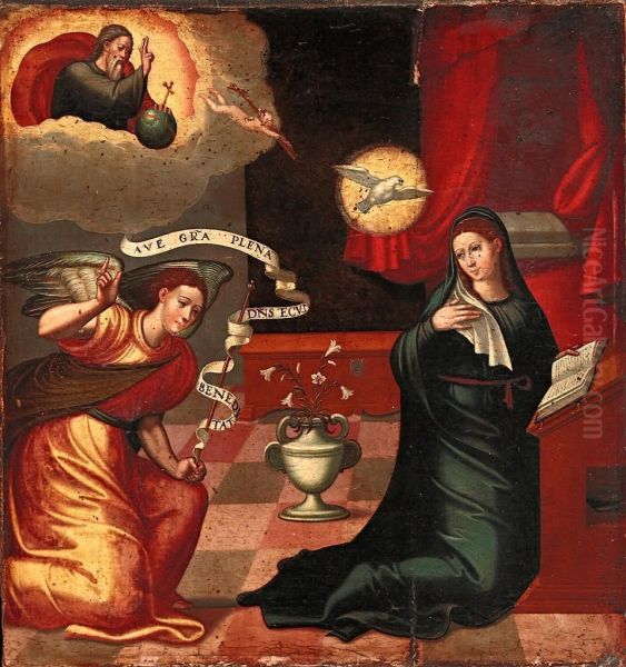 La Anunciacion Oil Painting by Juan Correa de Vivar