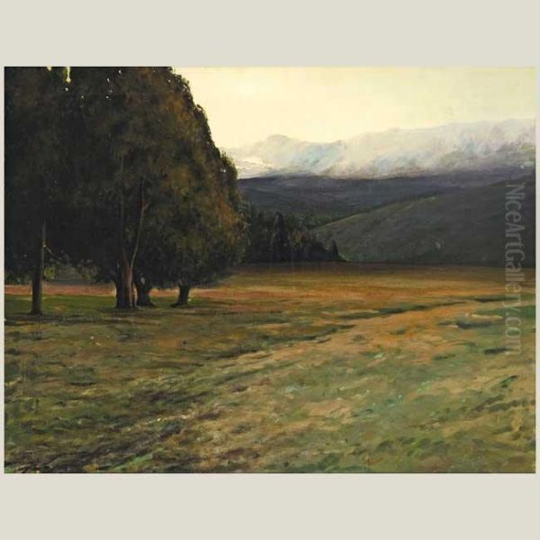 Paisaje Gallego Oil Painting by Jesus Rodriguez Corredoyra De Castro