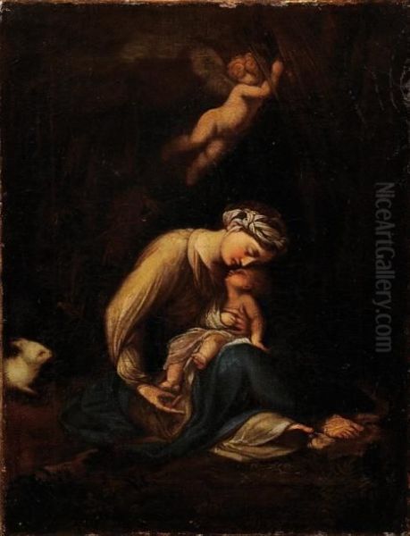 La Vierge A L'enfant Oil Painting by Correggio, (Antonio Allegri)