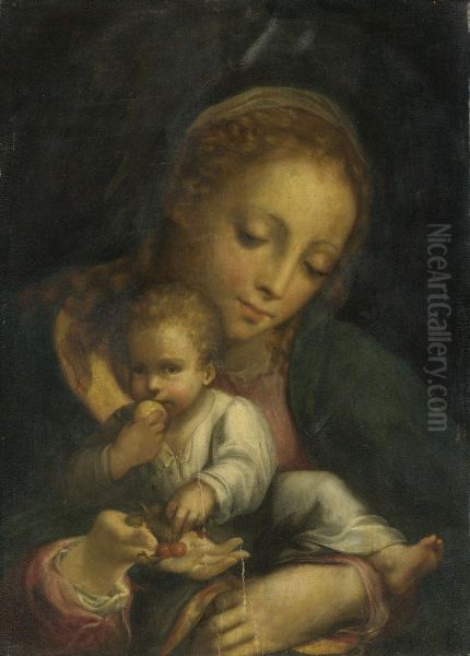 Madonna And Child Oil Painting by Correggio, (Antonio Allegri)