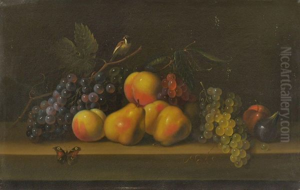 Fruchtestillleben Oil Painting by Josef Correggio