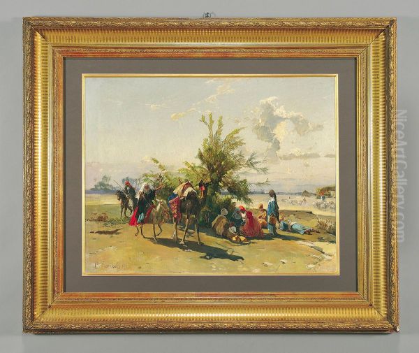 Paesaggio Orientalista Oil Painting by Arnoldo Corrodi