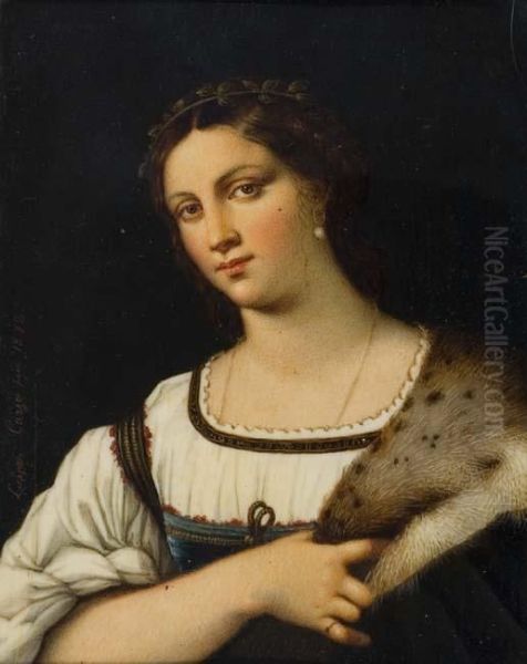 A Venetian Noblewoman Oil Painting by Louisa Corsi