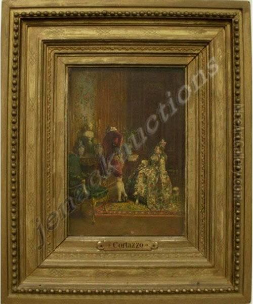 The Courtier Oil Painting by Oreste Cortazzo