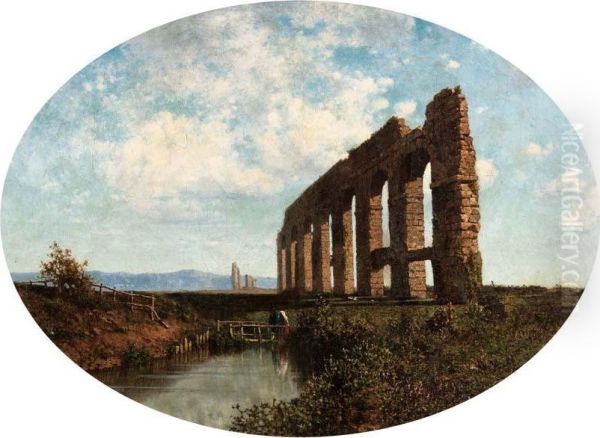 Campagna Romana Oil Painting by Federico Cortese