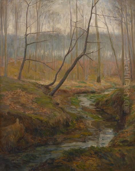 Riviere En Foret Oil Painting by Leon Corthals