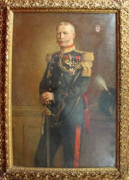 Portrait Du Baron J.m. Albert Keucher De Wallet Oil Painting by Leon Corthals