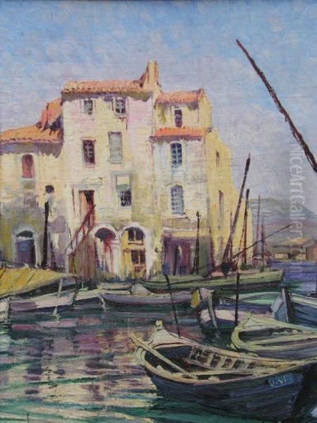 Les Martigues Oil Painting by Adolphe Cossard