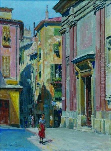 Eglise Saint-augustin, Nice. Oil Painting by Hugues Cossetini