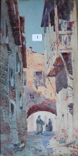 Ruelle Animee Oil Painting by Hugues Cossetini