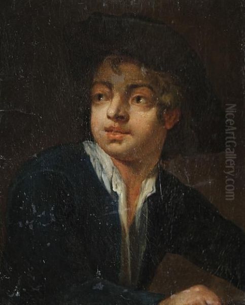 Portrait Of A Young Man Oil Painting by Jan Cossiers