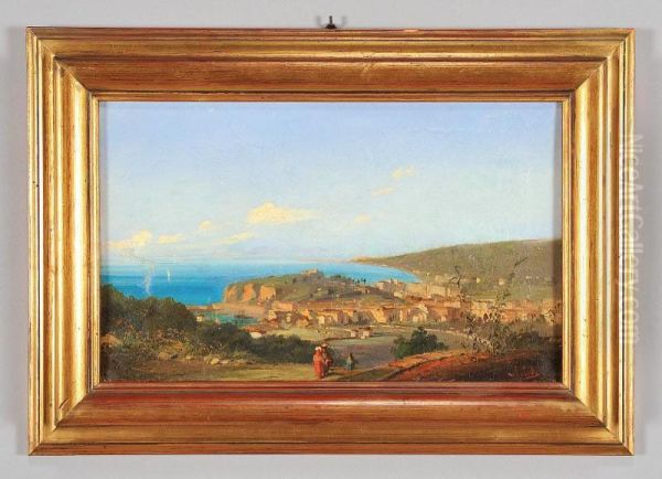 Veduta Di Nizza Oil Painting by Giovanni Battista Costa