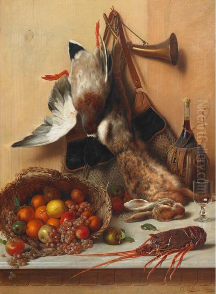 Hunting Bounty Oil Painting by Oreste Costa