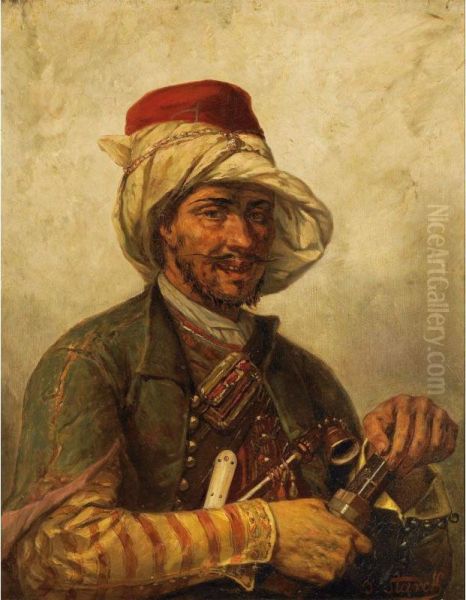 Portrait D'homme Oil Painting by Joseph Gaspard Coste