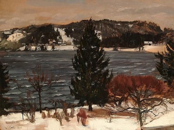 Winter Landscape Oil Painting by Waldemar Coste