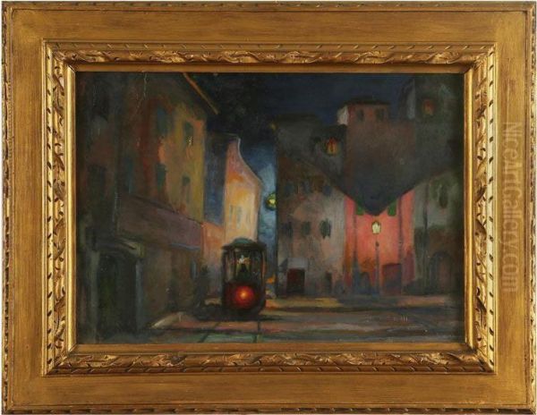 Tram Di Notte Oil Painting by Giovanni Costetti