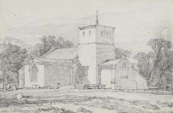 Melton Church, Norfolk Oil Painting by John Sell Cotman