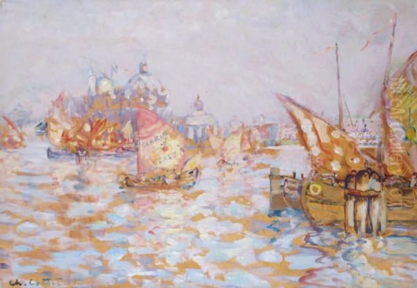 Venise, Le Grand Canal Oil Painting by Charles Cottet