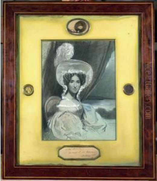 Portrait De La Reine Hortense Oil Painting by Felix Cottrau