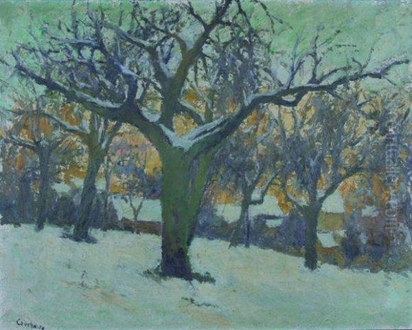 Paysage De Neige Oil Painting by Marcel Couchaux