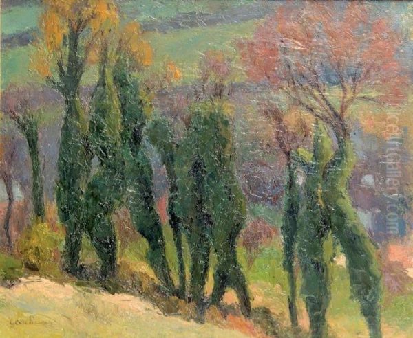 Paysage Aux Arbres Oil Painting by Marcel Couchaux