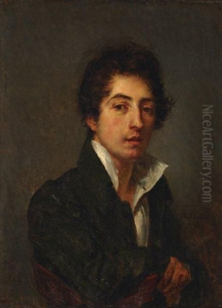 Portait D'homme Oil Painting by L. Charles Auguste Couder