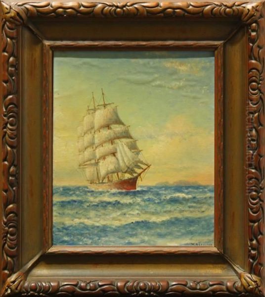 Ship Under Sail Oil Painting by William Alexander Coulter