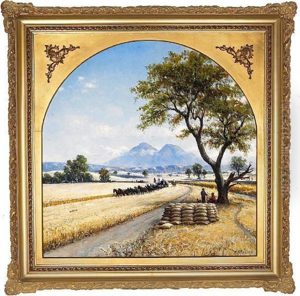 Wheat Harvest Oil Painting by William Alexander Coulter