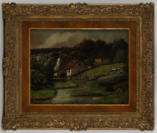 Paysage Jurassien Oil Painting by Gustave Courbet