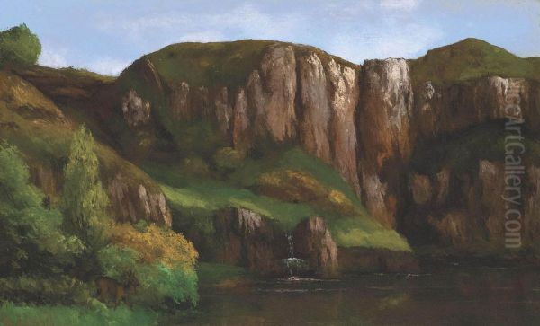 Les Rochers De Bonnevaux Oil Painting by Gustave Courbet