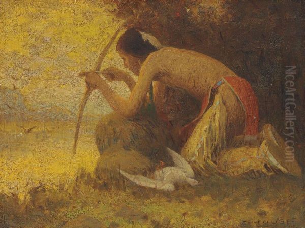 Indian, A Taos Hunter Oil Painting by Eanger Irving Couse