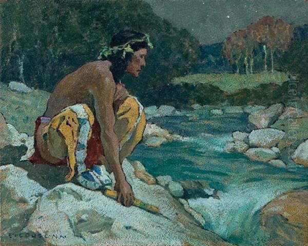 Duet With The River Oil Painting by Eanger Irving Couse