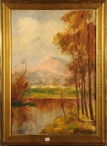 Paysage Dauphinois. Oil Painting by Charles Guillaume Cousin