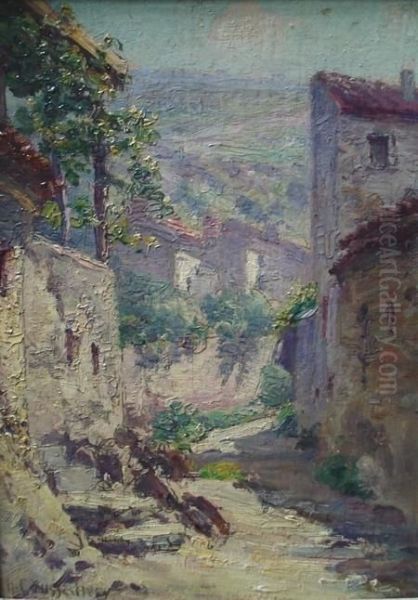 Village Provencal Oil Painting by Charles Jean Coussediere