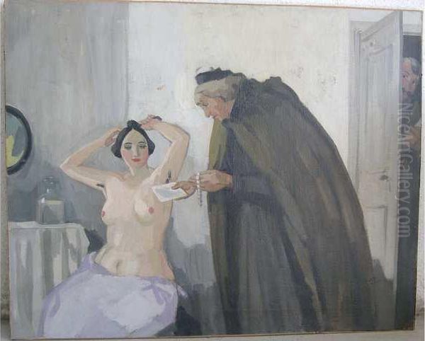 Le Billet Doux Oil Painting by Armand Coussens