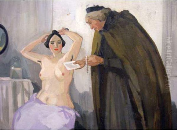 Le Billet Doux Oil Painting by Armand Coussens