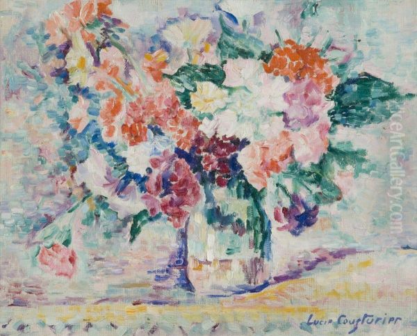 Bouquet De Fleurs Oil Painting by Lucie Cousturier