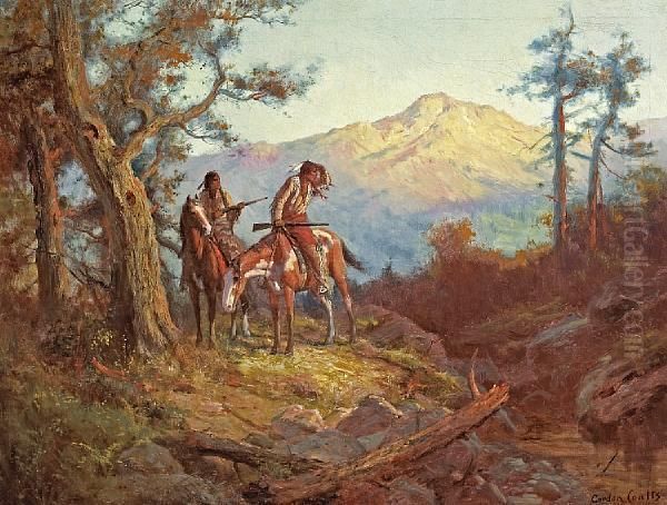 Two Indian Scouts Oil Painting by Gordon Coutts