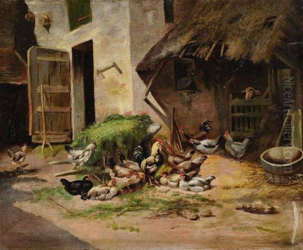 La Basse Coure Oil Painting by Philibert Leon Couturier