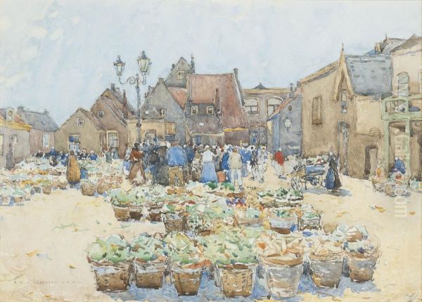 The Vegetable Market Oil Painting by Robert Mcgown Coventry