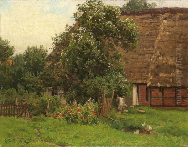 Spring In The Country Oil Painting by Carl Cowen Schirm