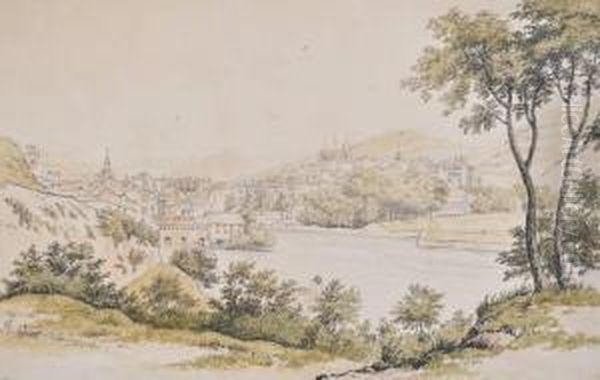 View Of Geneva Oil Painting by William Cowen